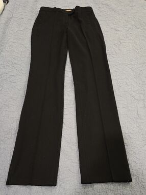 Michael Kors Collection Black Virgin Wool Tailored  Pants Size 2, Made In Italy!